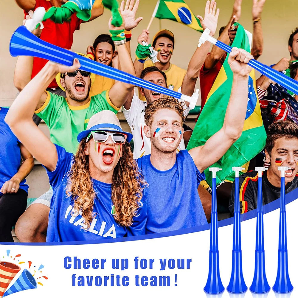 4 Pack 24 Inch Collapsible Stadium Horn Vuvuzela Noisemakers