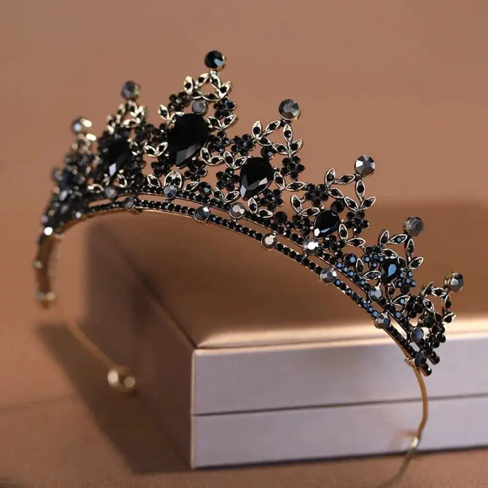 DreamCouture Bridal Crown Hairband Elegant Metal Princess Look For Weddings And Special Occasions