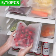 Reusable Silicone Food Storage Bags Leakproof Eco Friendly Freezer Safe Microwave Safe Dishwasher Safe