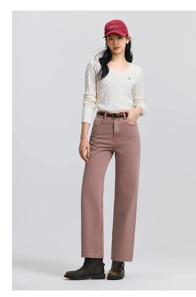 Semir Jeans Women Vintage Wide Leg Trousers Spring 2025 Soft Denim