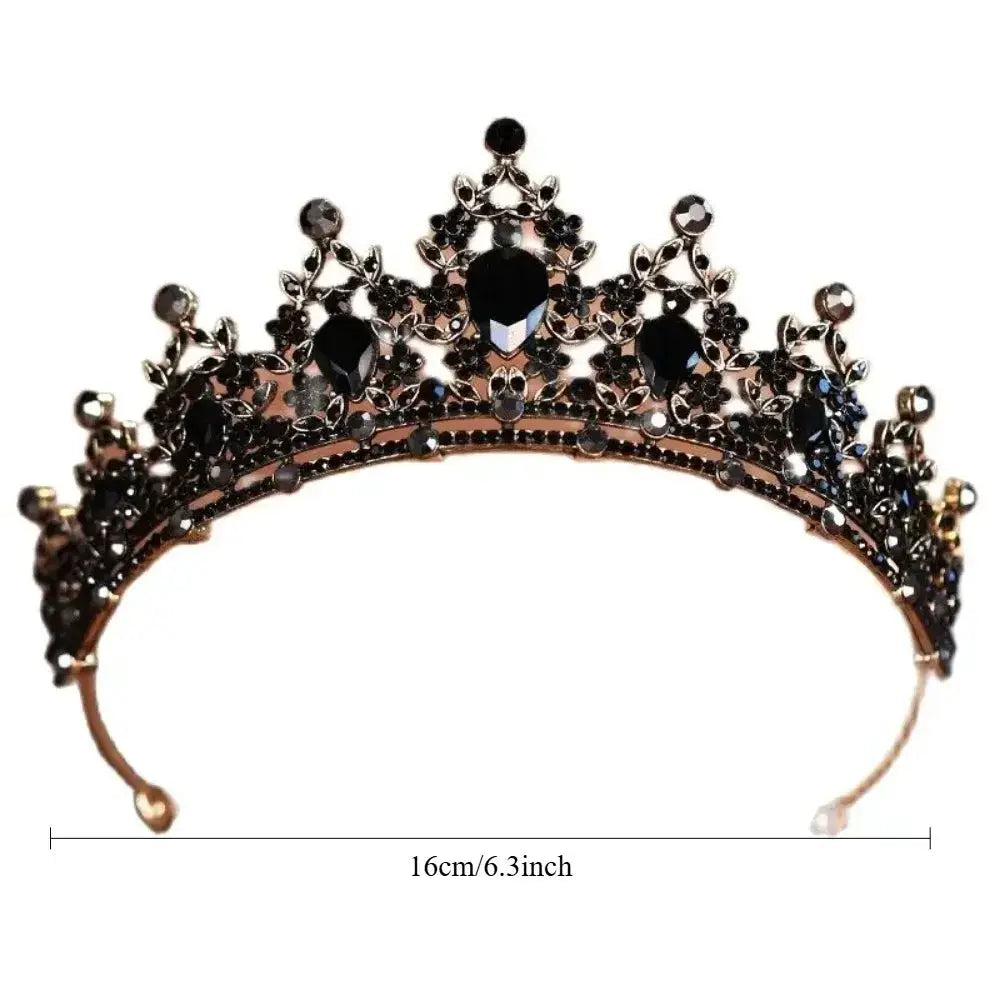 DreamCouture Bridal Crown Hairband Elegant Metal Princess Look For Weddings And Special Occasions