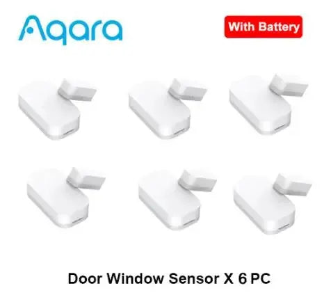 Aqara Door Window Sensor set, white, 6 pcs, Zigbee compatible with Xiaomi and HomeKit