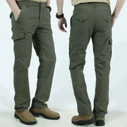 Summer men's quick-dry cargo pants by Simples Market; olive green, multi-pocket, large size.