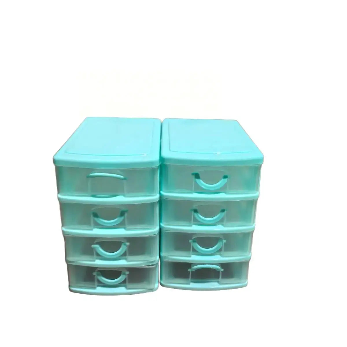 4 Layer Drawer Style Jewelry Storage Box With Rhinestone Embellishments Transparent Earring Organizer