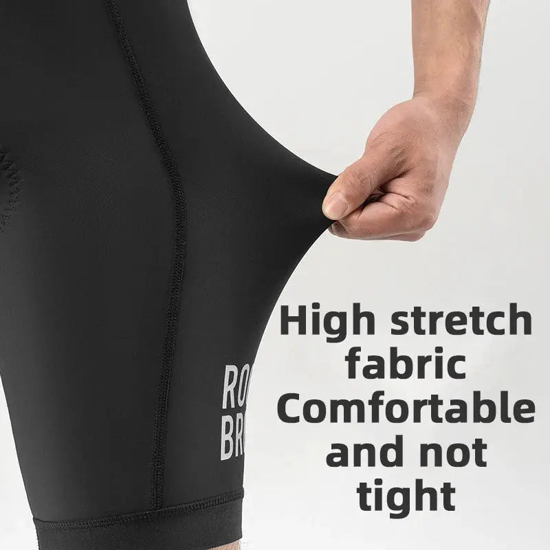 RockBros men's cycling shorts with high-stretch fabric and visible logo on leg