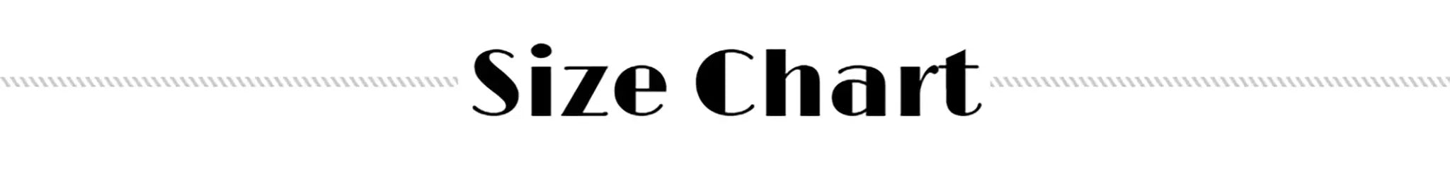 Size chart banner