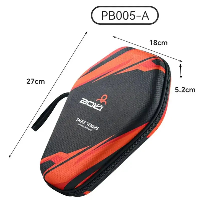 Table Tennis Racket Bag EVA Hard Shell Waterproof Dustproof Storage Case With Hand Strap