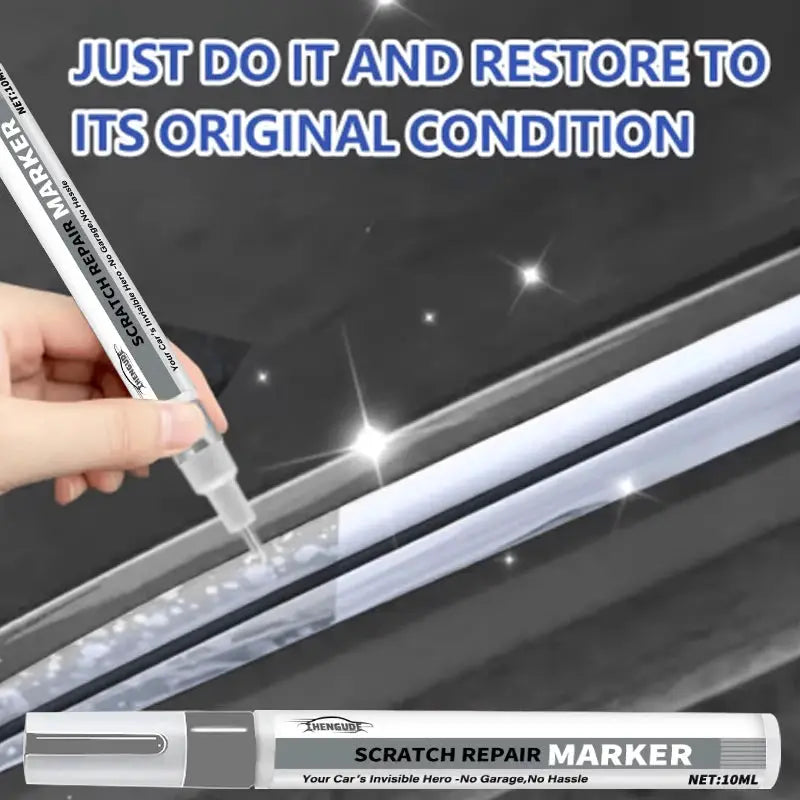 Car Scratch Repair Pen by Simples Market; white marker for car door and trim touch-ups.