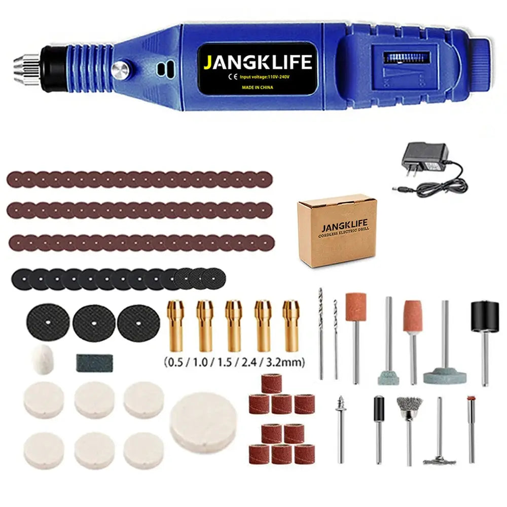 Jangklife 9V Mini Electric Carving Pen Variable Speed Rotary Tool Kit for Grinding Engraving and Polishing