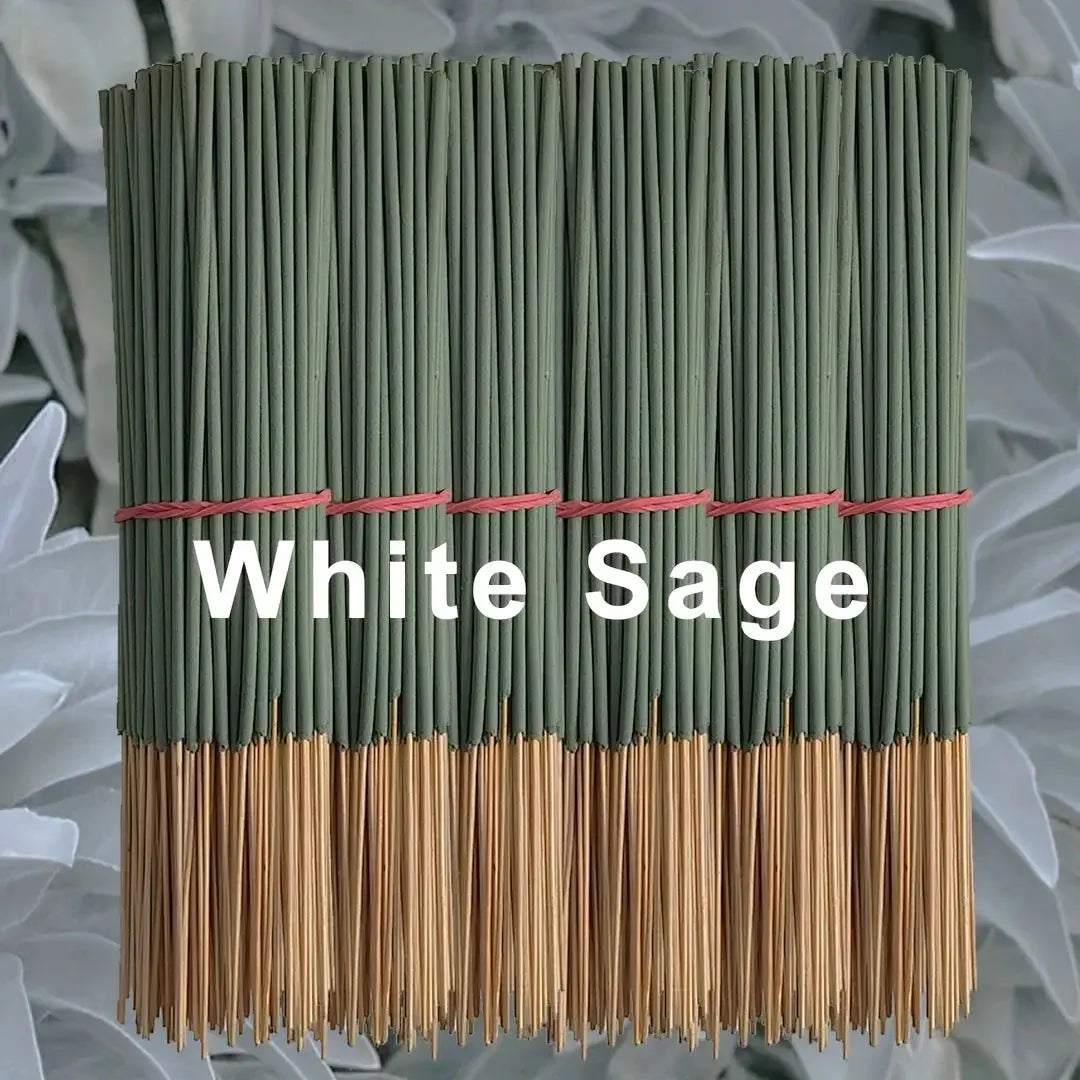 White Sage Incense Sticks Pack 20 50 8.66 Inch Long For Yoga And Meditation Purifies Mind And Eliminates Negative Energy