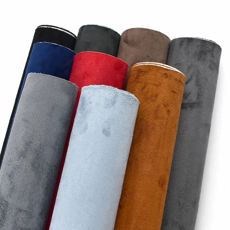 Self-adhesive suede fabric rolls by Simples Market in nine colors