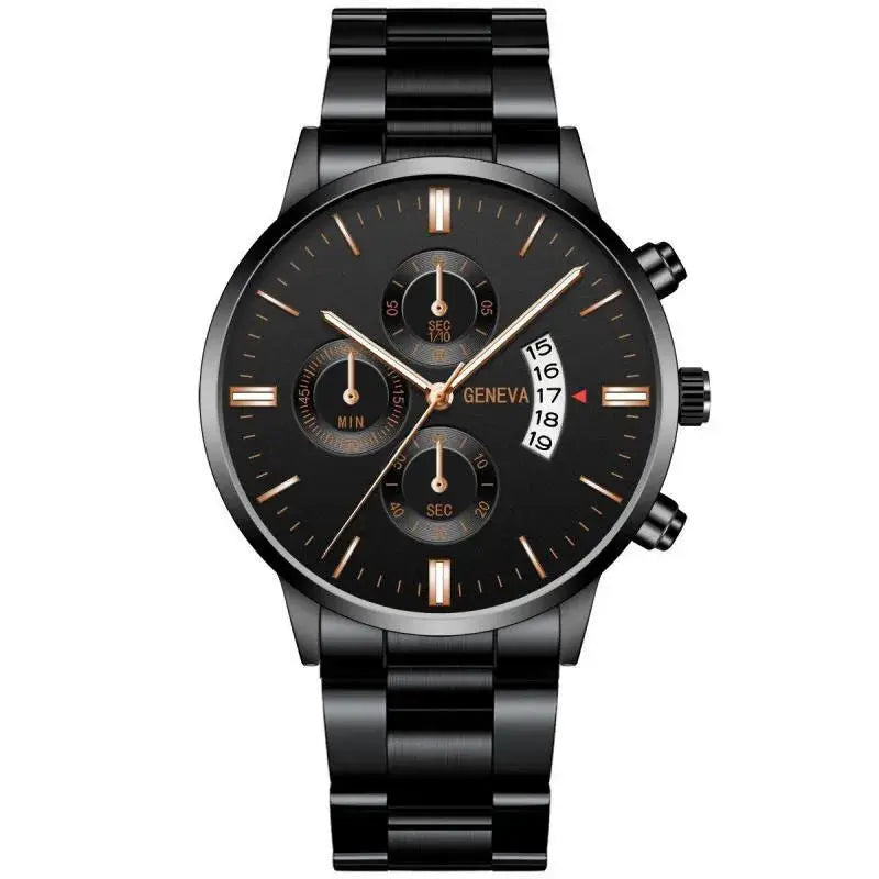2025 Fashion Men Stainless Steel Watch Luxury Calendar Quartz Wrist Watch Mens Business Watches for Man Clock Montre Homme