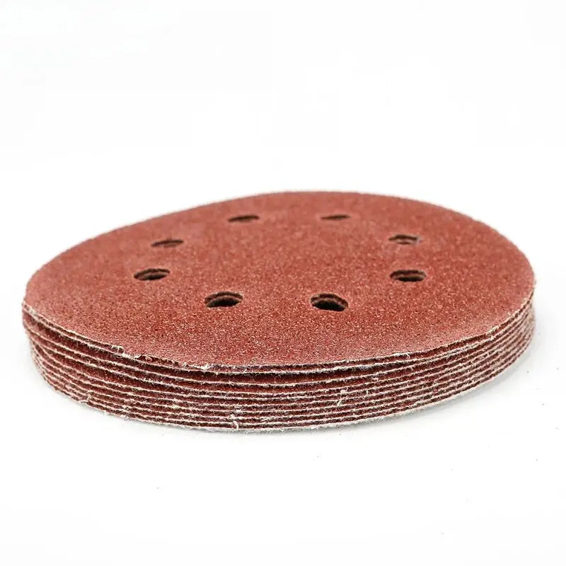 10 Pcs Set 125mm 5 Inch Sanding Discs With 8 Holes Hook And Loop Abrasive Sandpaper Pads For Polishing Tools