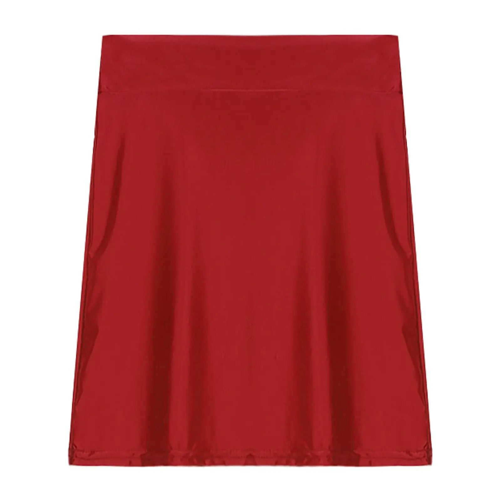 Glossy patent leather mini skirt in red for clubwear