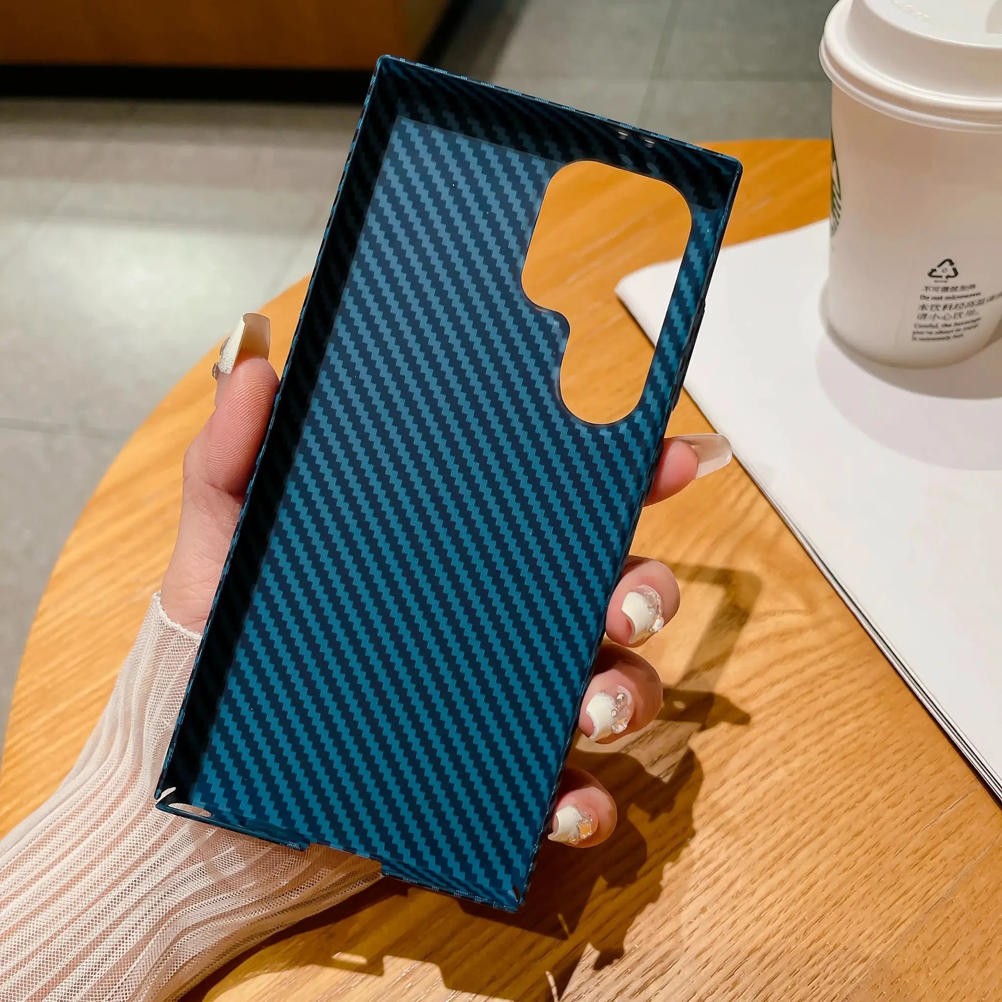 CarbonGuard Ultra Thin Shockproof Carbon Fiber Case For Samsung Galaxy S24 S23 S22 And Note 10 Plus