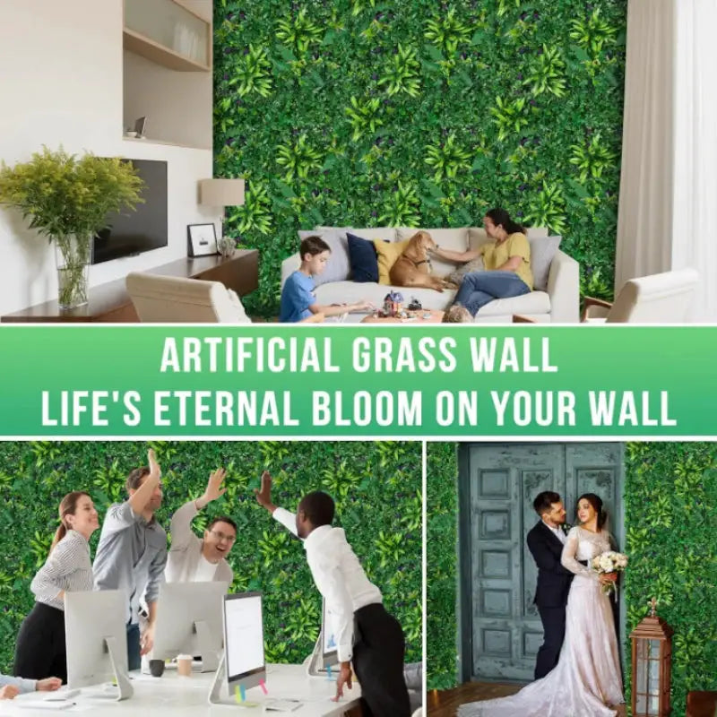 Simples Market artificial grass wall panel boxwood hedge for indoor/outdoor decor in green
