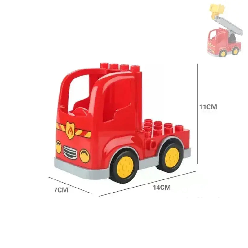 Big Building Blocks Accessories Compatible With Large Bricks Educational Toy Set For Kids Trucks Cars City Traffic