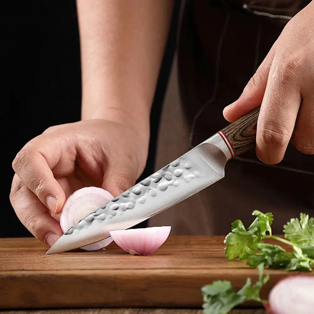 Heritage Forge Hand Forged Kitchen Knife Sharp Stainless Steel Blade For Meat Sushi Vegetables