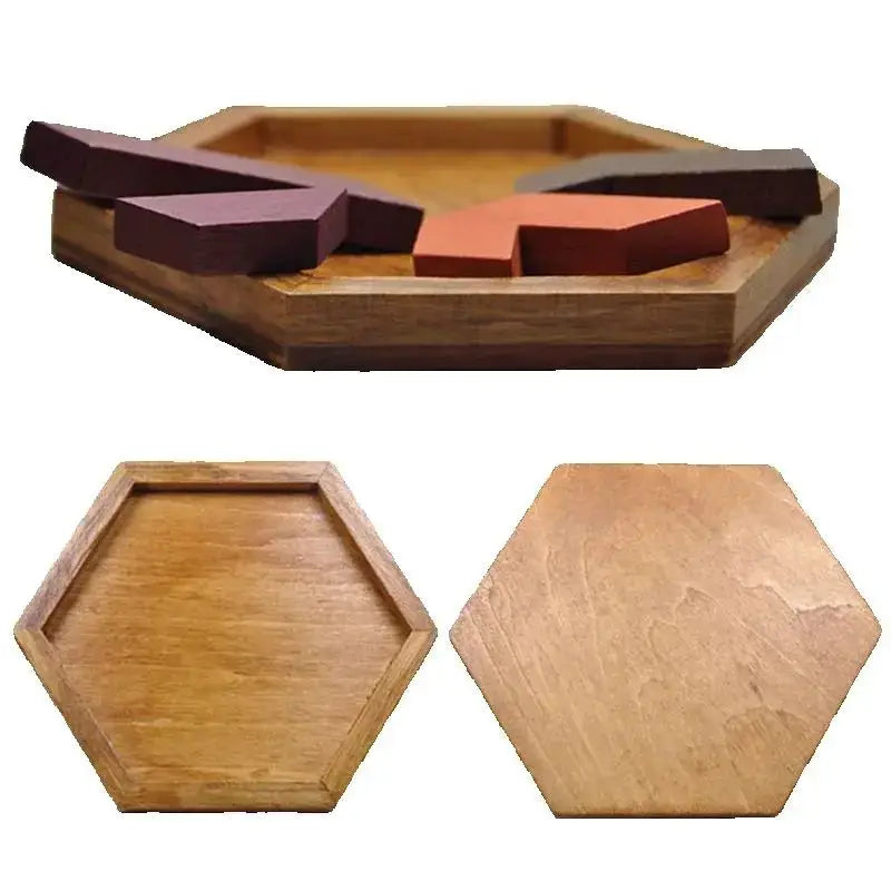 Wooden Geometric Shape Jigsaw Board Puzzles For Kids Children Brain Teaser Non Toxic Wood Toys Educational Development