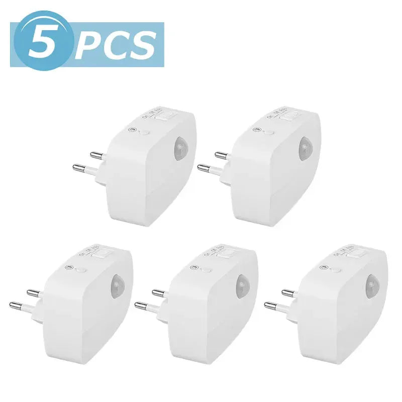 Simples Market five-pack white plug-in LED motion sensor night lights