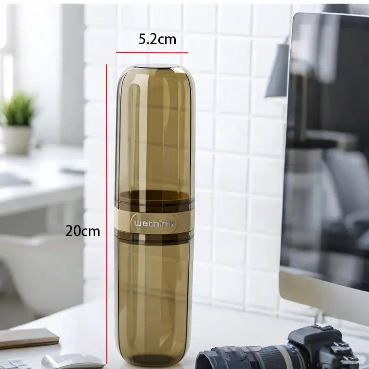 TrailGuard Portable Toothbrush And Toothpaste Case With Breathable Air Holes Keeps Bacteria Away For Travel