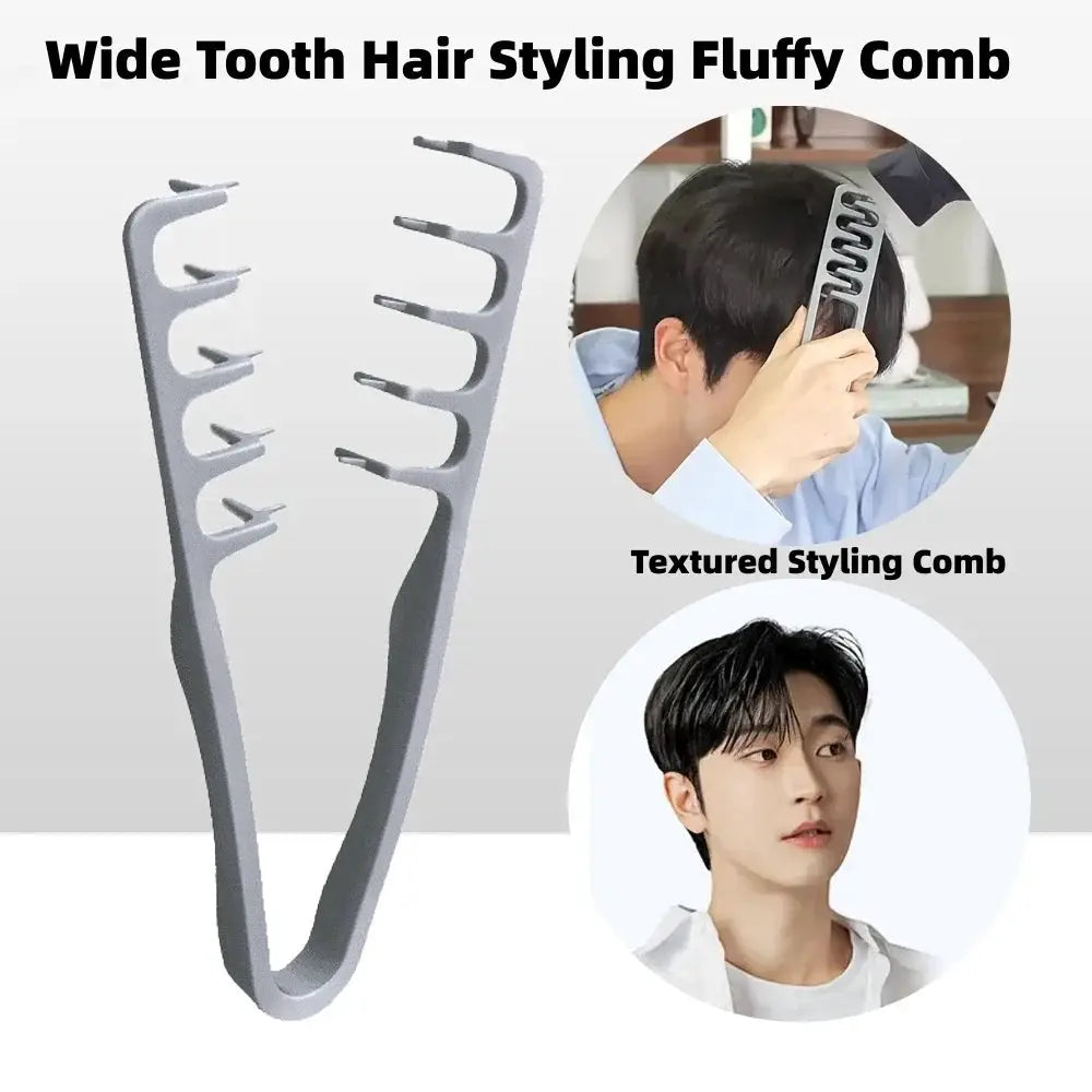 Volumizing Wide Tooth Hair Styling Comb Textured Styling Comb Korean Style Seam Covering Bangs For Men