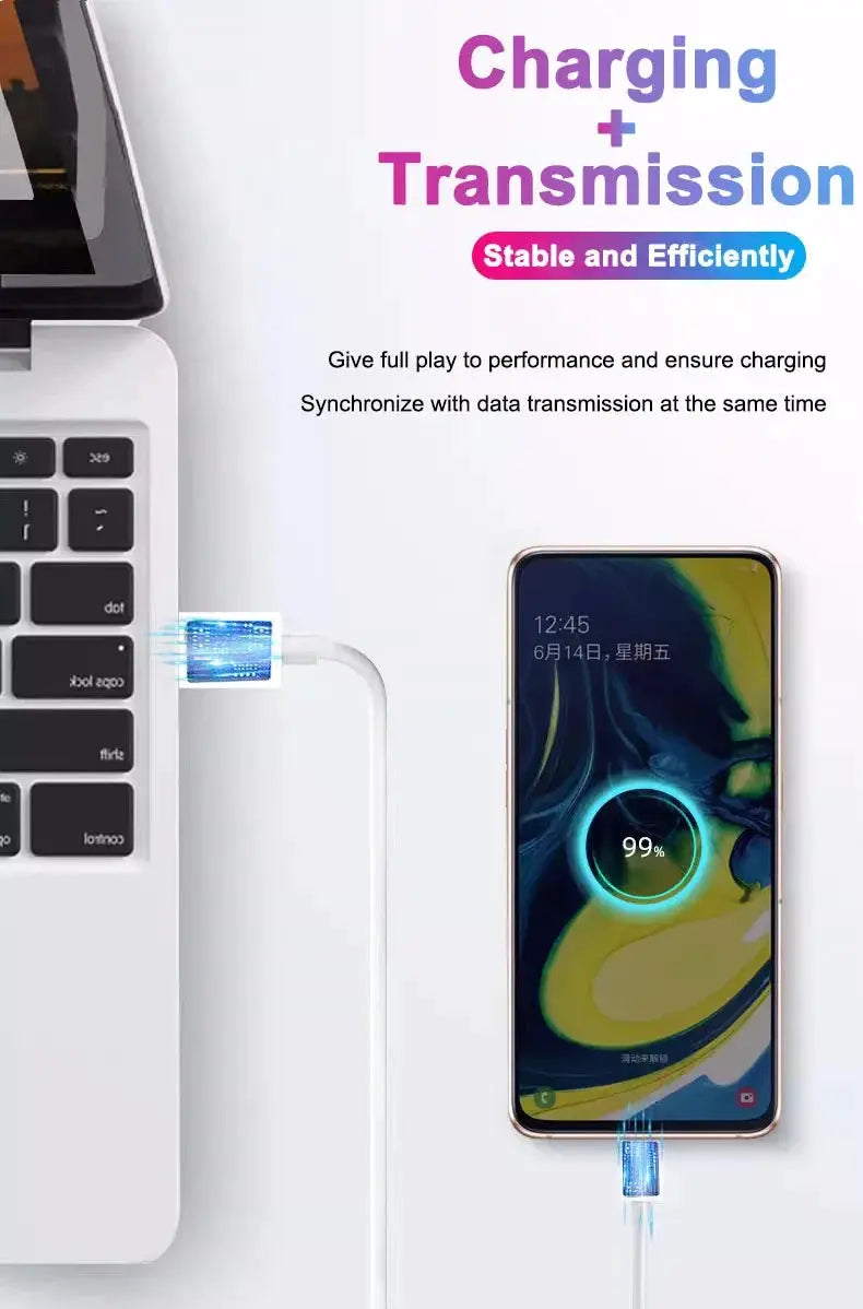 2-pack PD 45W USB-C charging cables for Samsung Galaxy devices; fast charging and data transfer by Simples Market