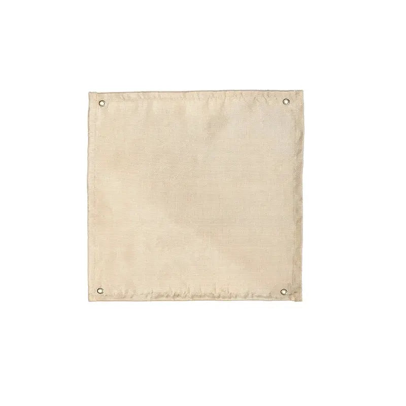 Fireproof fiberglass insulation mat, beige outdoor camping blanket with metal grommets