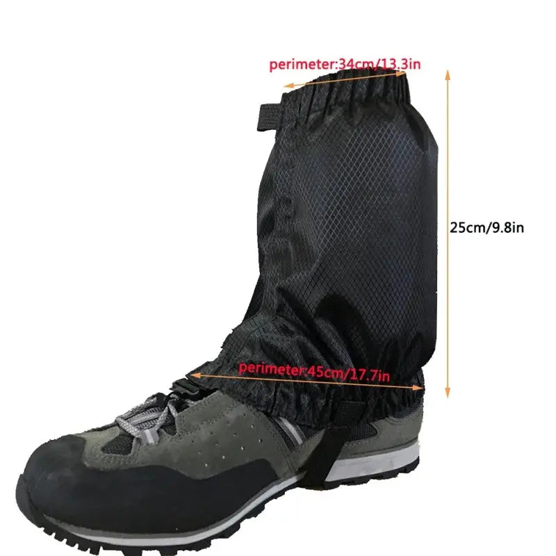 1pc legging gaiter, black waterproof protective leg cover for hiking and snow activities, Simples Market