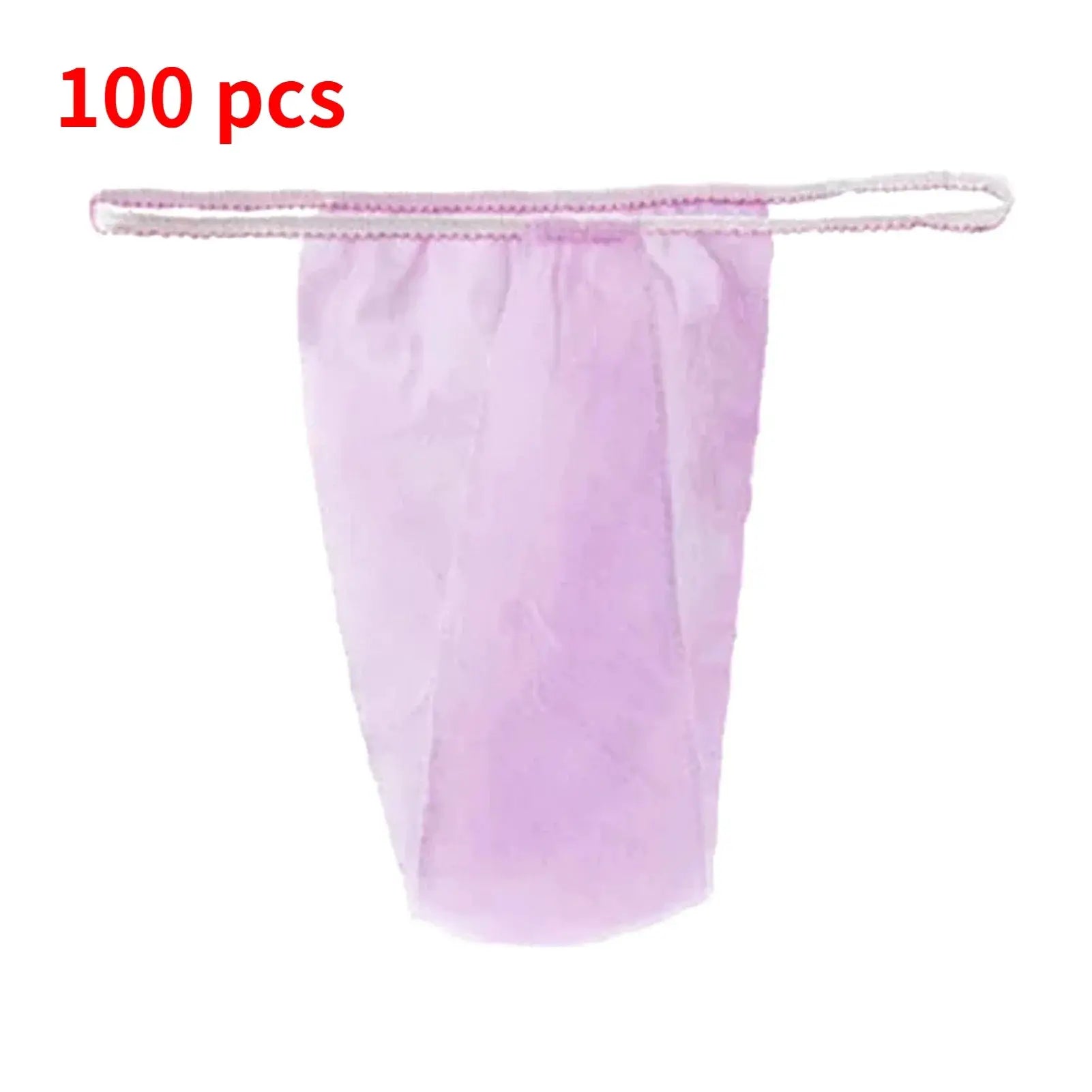 Disposable pink non-woven thong panties for spa, hygienic salon underwear, 100 pcs