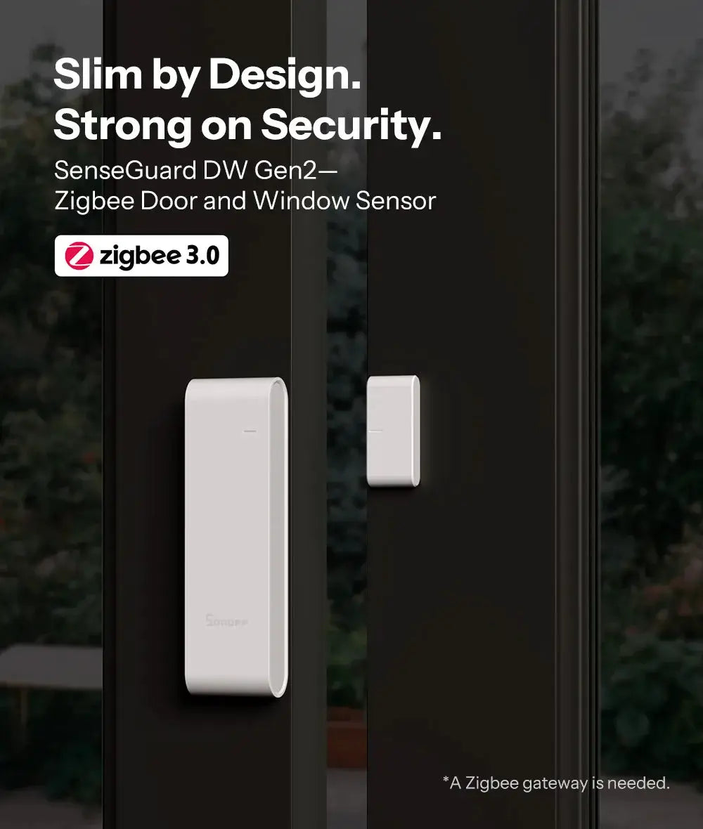 Sonoff SenseGuard DW Gen2 Zigbee door/window sensor pair, white, tamper alerts, by Simples Market