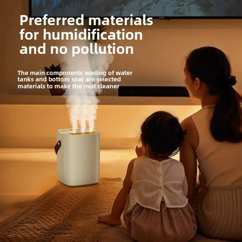 1 set of three nozzle night light humidifier 1.8L large capacity double filter aromatherapy machine mute bedroom car mounted spr