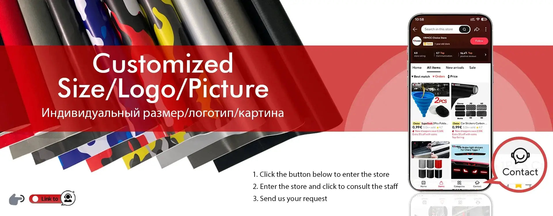 Simples Market 3D carbon fiber car vinyl wrap sheet; glossy black finish with assorted color rolls