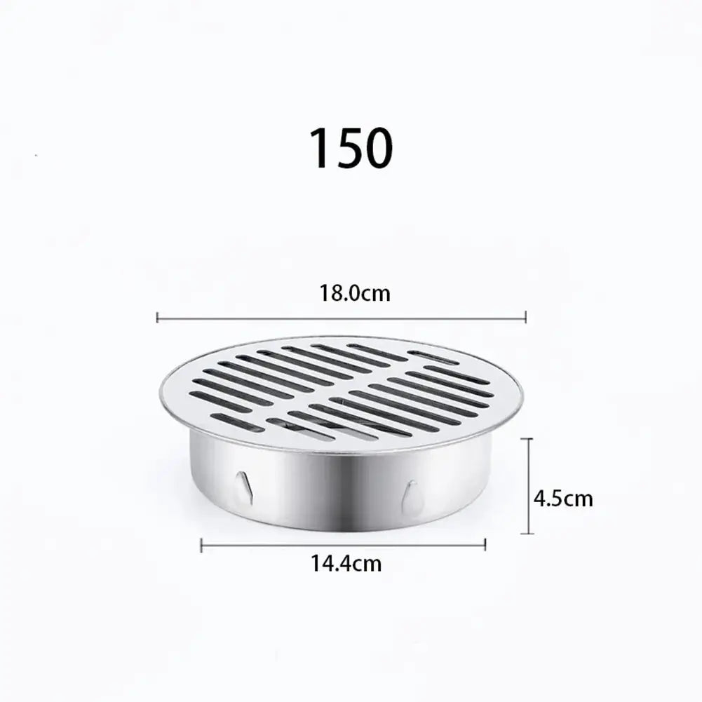 Floor drain strainer, Simples Market stainless steel round 50–200mm anti-blocking drain for bathroom, balcony or roof