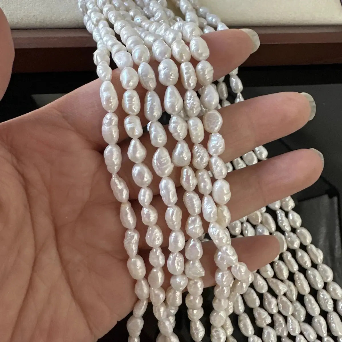 4.5-5.5mm Irregular Baroque Natural Freshwater Pearls Semi-Finished Beads For Jewelry Making DIY Necklace And Bracelet