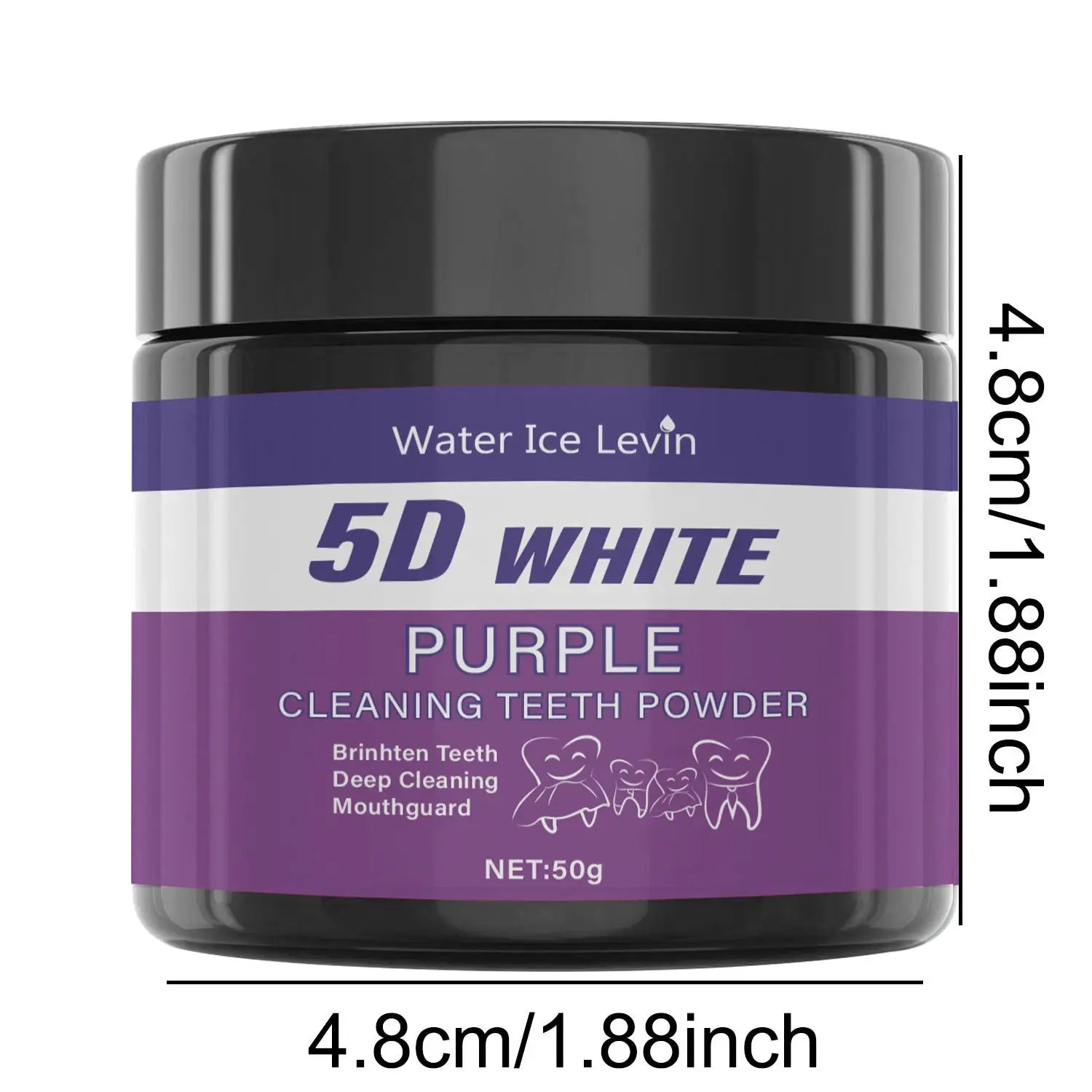 Purple Tooth Cleaning Powder Sulfate Free Deep Cleaning And Polishing Whitens Teeth In 5 Days Portable For Travel
