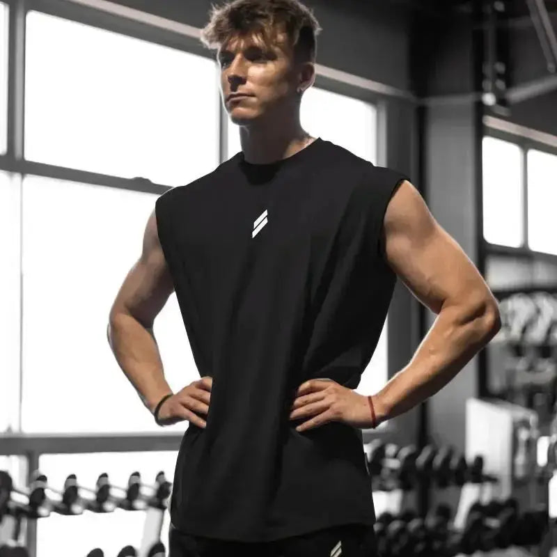 Mens Sleeveless T Shirt Quick Drying Breathable Mesh Tank Top For Gym Fitness Bodybuilding Basketball Summer Workout