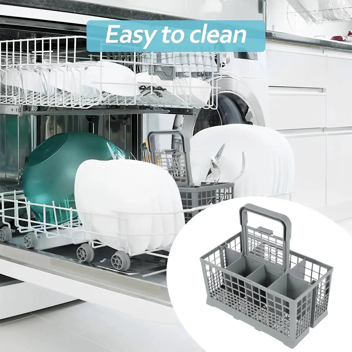 Multifunctional Dishwasher Basket Universal Foldable Cutlery Holder For Knife And Fork Storage