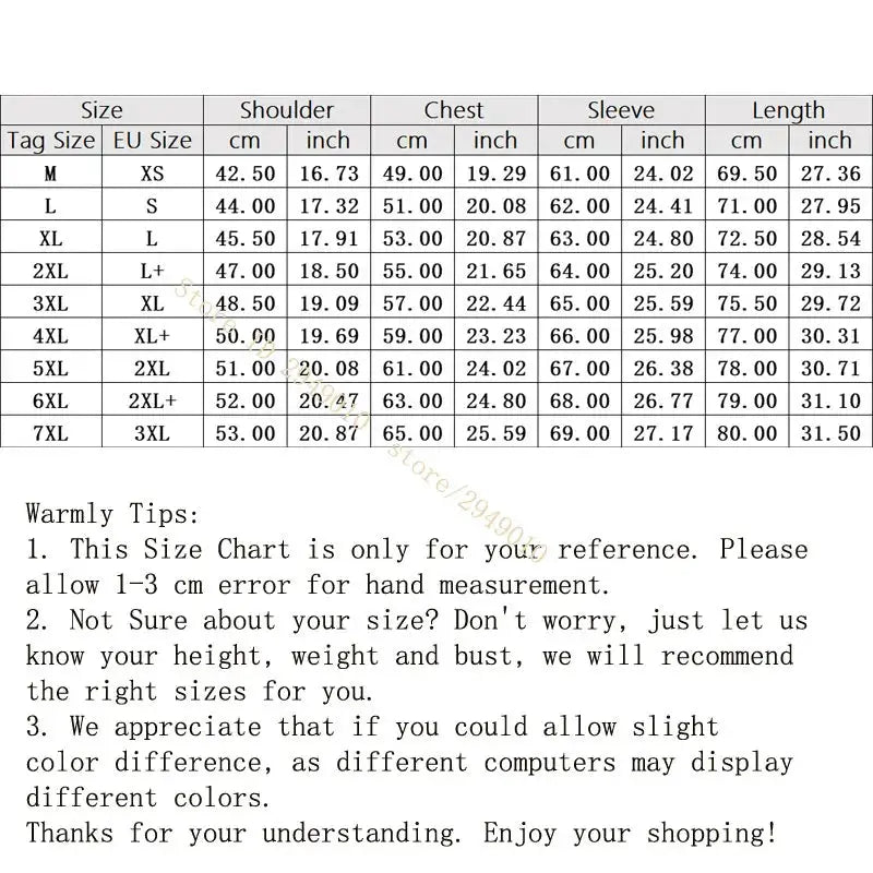 Men's shirt size chart by Simples Market with shoulder, chest, sleeve, and length measurements.