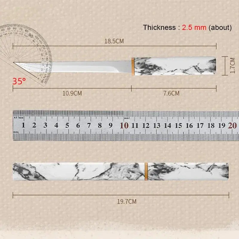 GrillMaster Barbecue Utility Knife Stainless Steel Blade Plastic Handle For Slicing Fish Meat