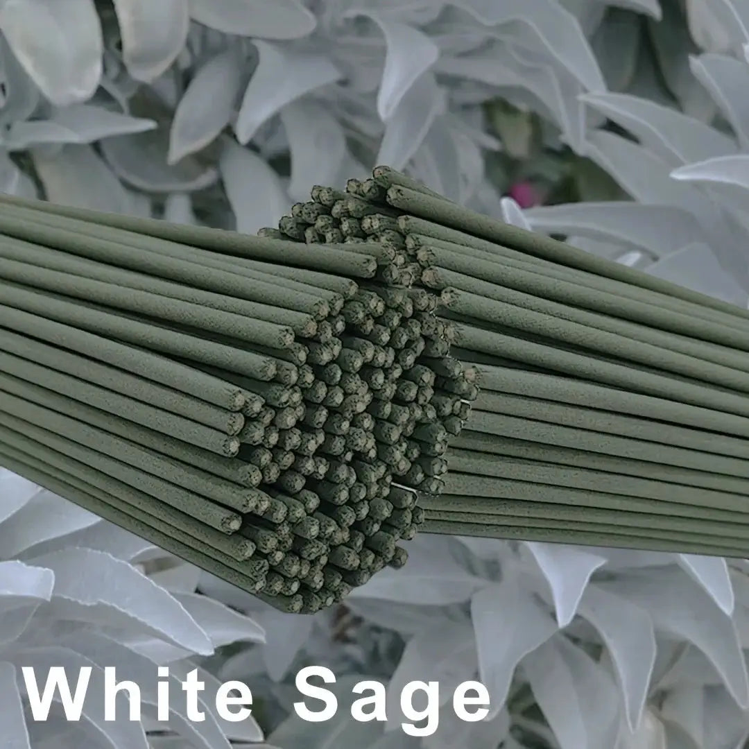 White Sage Incense Sticks Pack 20 50 8.66 Inch Long For Yoga And Meditation Purifies Mind And Eliminates Negative Energy