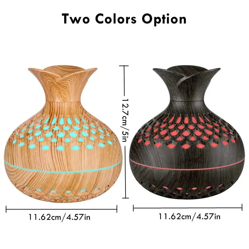 Homefish 300ml USB Air Humidifier Mini Desktop Humidifier Hollow Vase Shape With Colorful Night Lights