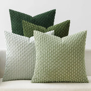 Simples Market throw pillow covers, green striped corduroy, 20x20, set of 4