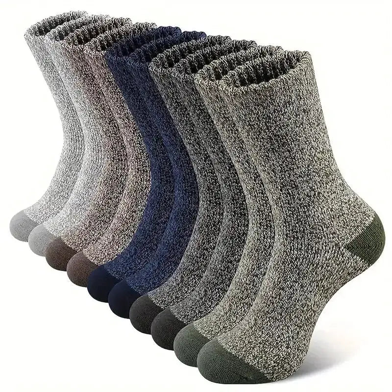 5 Pack Merino Wool Socks For Men Super Thick Thermal Hiking Socks For Cold Weather
