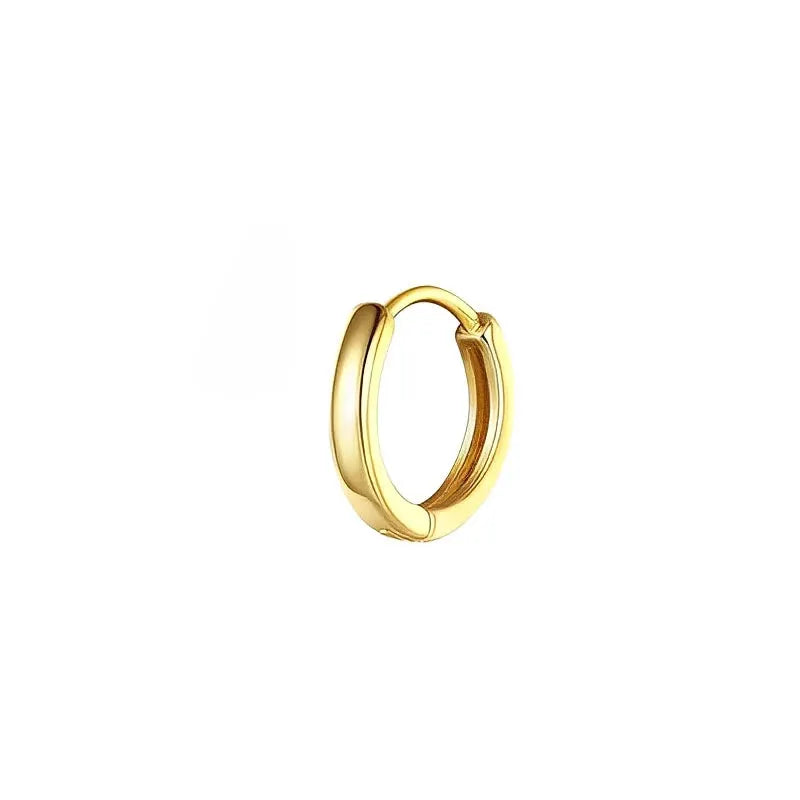 Bobisty 1pc Surgical Stainless Steel Earrings Dainty Flat Back Stud Hoop Cartilage For Sensitive Ears Women