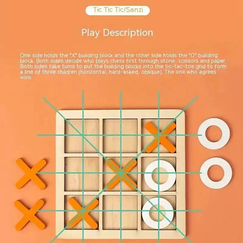 Montessori Wooden Toy Mini Chess Puzzle For Early Learning Brain Training For Children And Kids