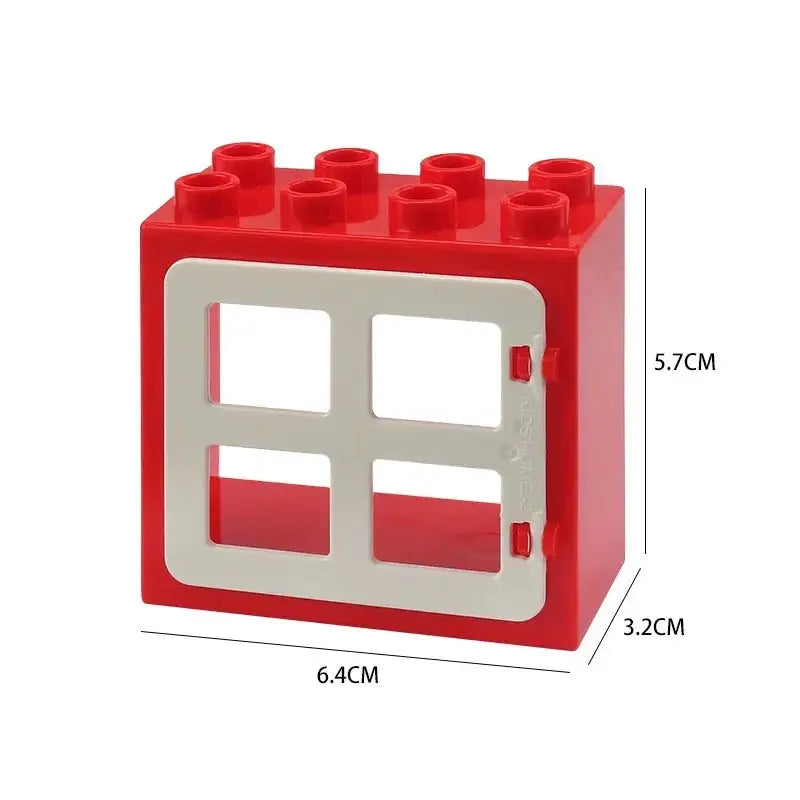Big Building Blocks Houses Kit With Doors Windows Walls And Roof Compatible With Large Bricks Boys And Girls Toy Gifts