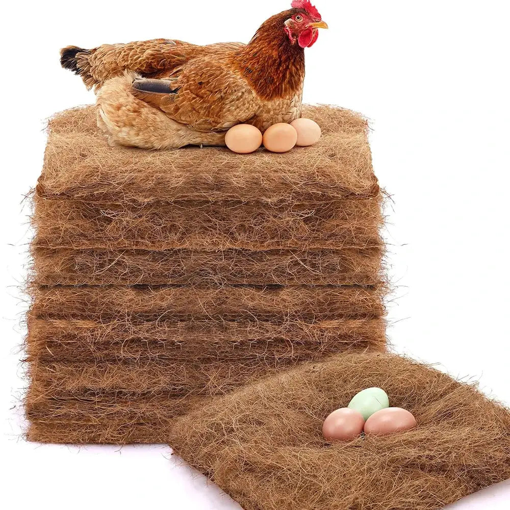 Natural Coconut Coir Nesting Liner for Chicken Coop Nest Box Mat and Nest Mat Box Liner