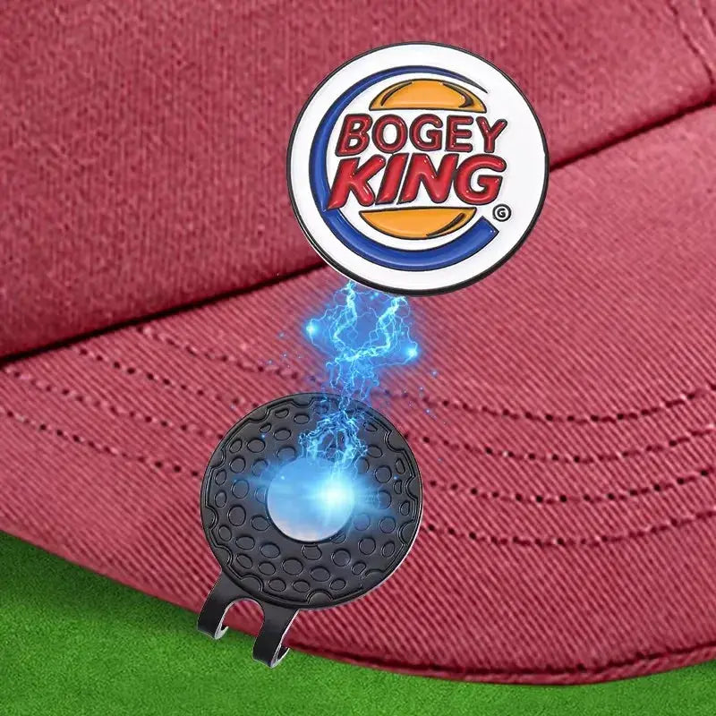 Bogey Ball King Magnetic Golf Hat Clip With Ball Marker Cap Clip For Golf Lovers