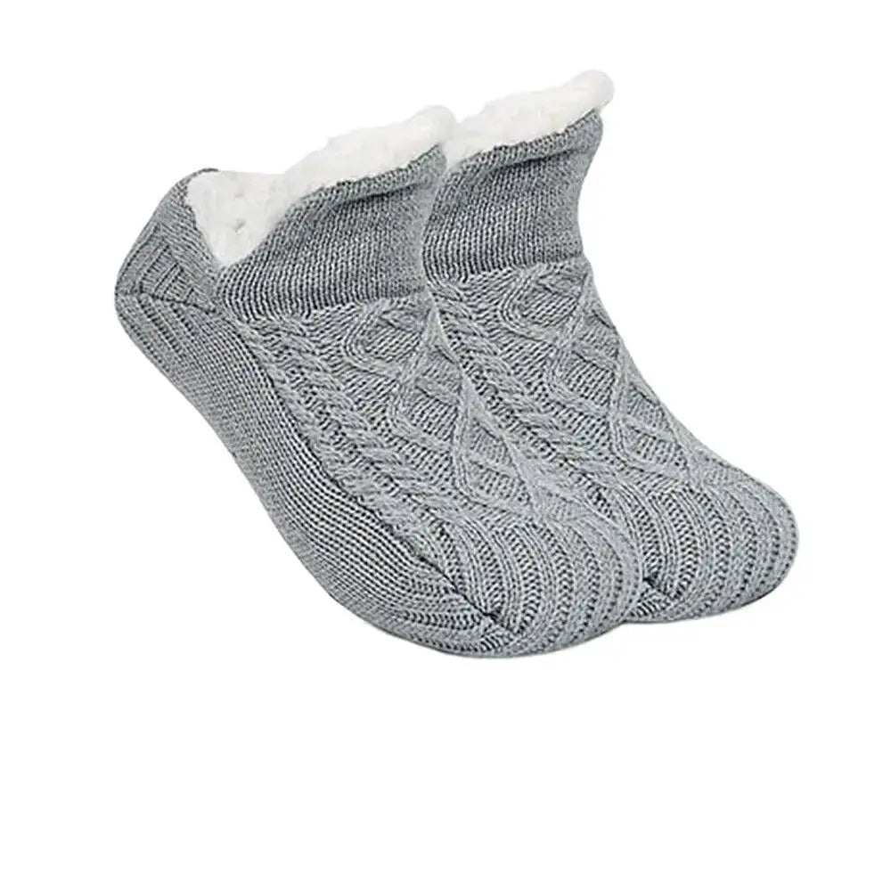 CozyCloud Super Warm Winter Non Slip Floor Socks For Women And Men Velvet Coral Fleece With Silicone Grips